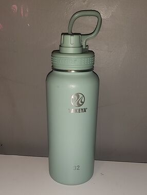 Takeya 32oz Insulated Water Bottle in Sage Green - Leakproof Handle